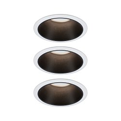 Obrázek pro produkt Vestavné svítidlo LED Cole 3x6,5W bílá/černá mat 3-krokové-stmívatelné 2700K teplá bílá - PAULMANN