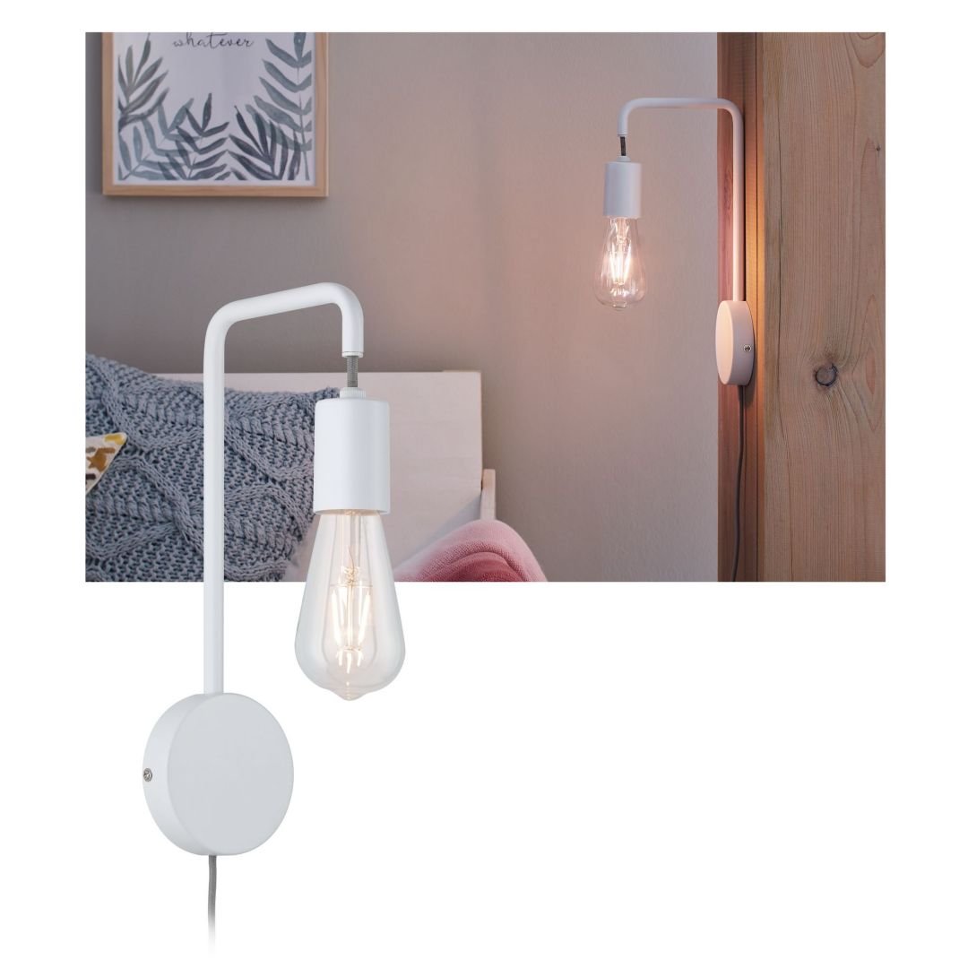 P 79811 Nástěnné svítidlo Calvani E27 max. 40W bílá, kov - PAULMANN