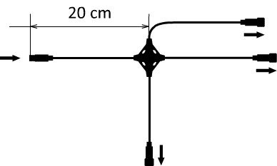 DLED EFX02T DecoLED T rozbočovač, 3 výstupy, bílý, IP67 EFX02T (obrázek 3)