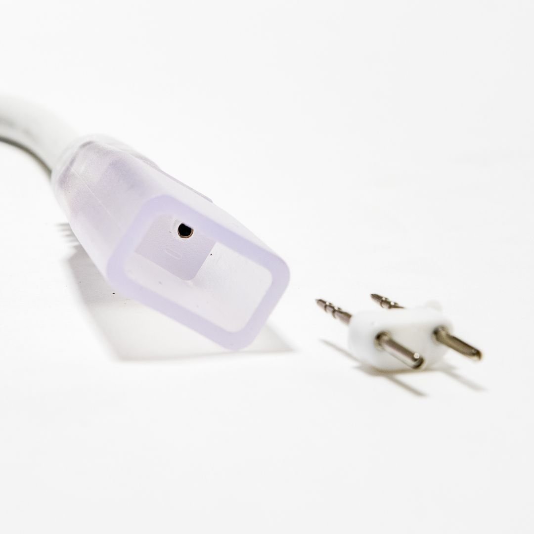 DLED 2DN22 DecoLED Prodlužovací kabel pro dvoustranný LED Neon, IP67, 230V, 25 cm, bílý, samičí 2DN22 (obrázek 3)