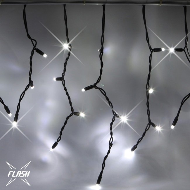 DLED IFNX1305 DecoLED LED světelné krápníky, FLASH, 3x0,5m, ledově bílá, 114 diod, IP67 IFNX1305