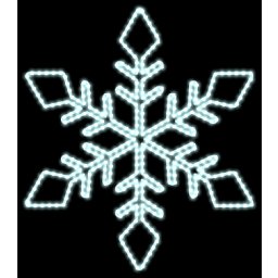 Obrázek pro produkt DecoLED LED světelná vločka pr. 80 cm, ledově bílá D107S1
