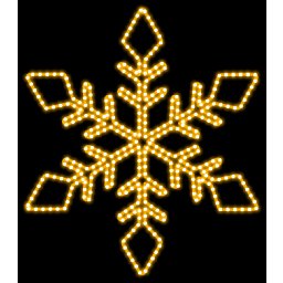 Obrázek pro produkt DecoLED LED světelná vločka, pr. 80 cm, teple bílá D107WS1