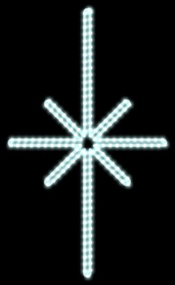 DLED EFD15S2 DecoLED LED světelný motiv hvězda Polaris,55x45cm,ledově bílá EFD15S2