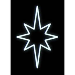 Obrázek pro produkt DecoLED LED světelný motiv hvězda, ledově bílá, 80x50cm EFD09S1