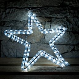 Obrázek pro produkt DecoLED LED světelný motiv hvězda, ledově bílá, pr. 70 cm uchycení na EFCON 8EFD13