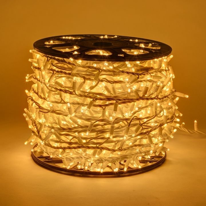 DLED SKNX0102W DecoLED LED světelný řetěz, 100m, teple bílá, 2000 diod, bílý kabel, IP67 SKNX0102W