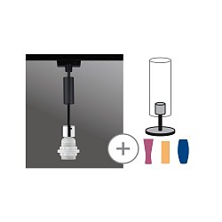 Obrázek pro produkt URail 2Easy Basic závěs max. 20W E27 černá mat chrom kov/umělá hmota - PAULMANN