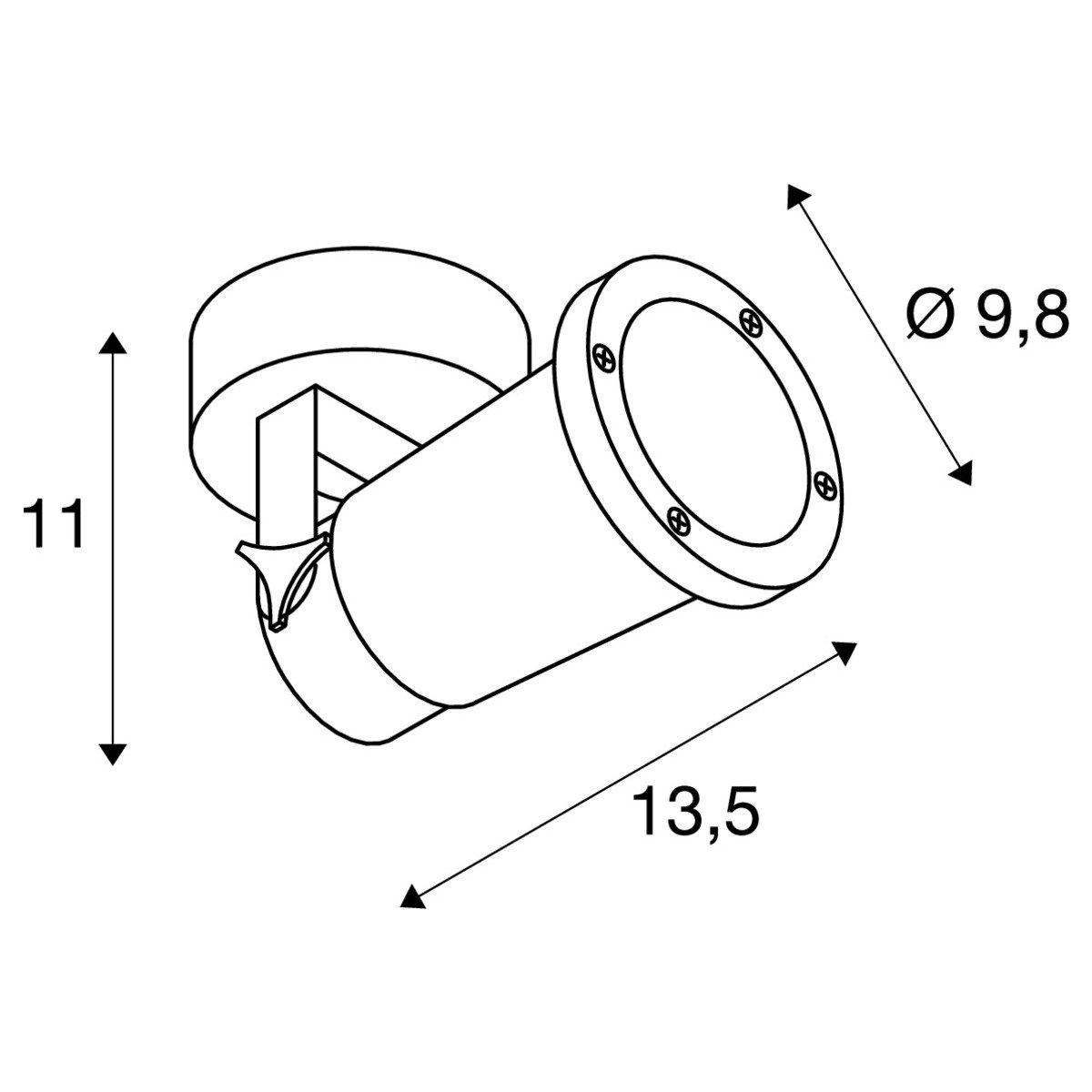 LA 1002867 Venkovní nástěnné svítidlo NAUTILUS WL QPAR51 černé GU10 - BIG WHITE (SLV) (obrázek 8)