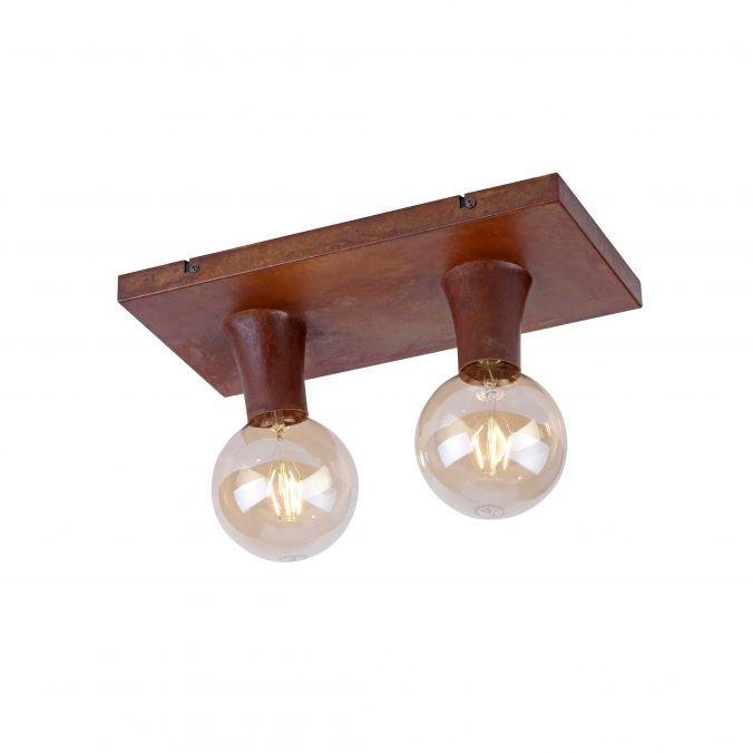 LD 14779-48 TURN ME Stropní svítidlo, 2-ramenné, barva rzi, rustikální, retro - LEUCHTEN DIREKT / JUST LIGHT – JUSTLIGHT
