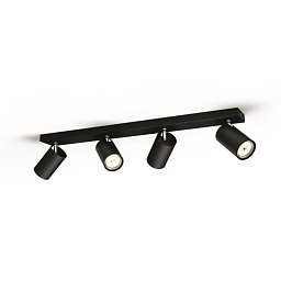 Obrázek pro produkt Bodové svítidlo Philips Kosipo 50594/30/PN černé 4x max.10W - PHILIPS (915005532301)