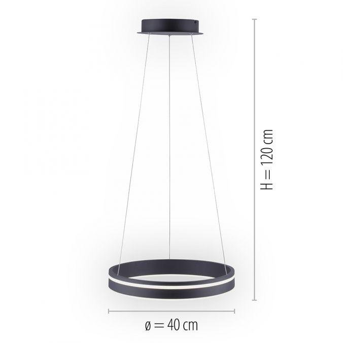 PN 8410-13 Q-VITO, LED závěsné svítidlo, Smart Home, průměr 40cm ZigBee 2700-5000K - PAUL NEUHAUS (obrázek 6)