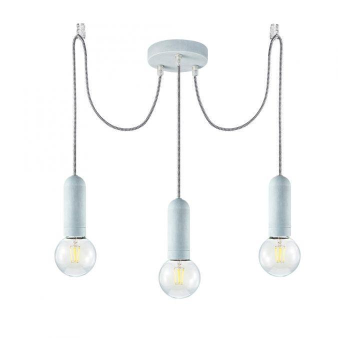 LD 14776-22 TURN ME Závěsné svítidlo, 3-ramenné, beton, moderní design - LEUCHTEN DIREKT / JUST LIGHT – JUSTLIGHT
