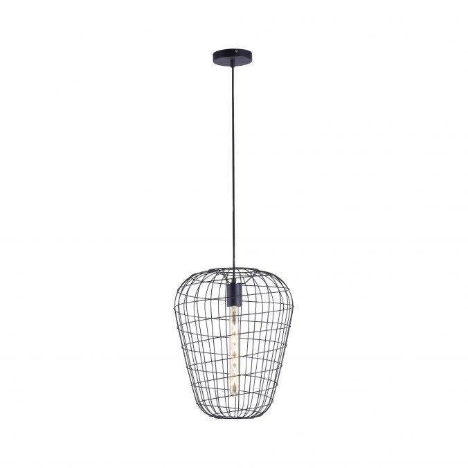 LD 15836-18 FABIO Závěsné svítidlo, černá, retro, moderní design - LEUCHTEN DIREKT / JUST LIGHT – JUSTLIGHT