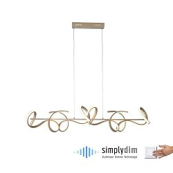 Obrázek pro produkt CURLS LED závěsné svítidlo, matná mosaz, moderní design SimplyDim 3000K - LEUCHTEN DIREKT / JUST LIGHT