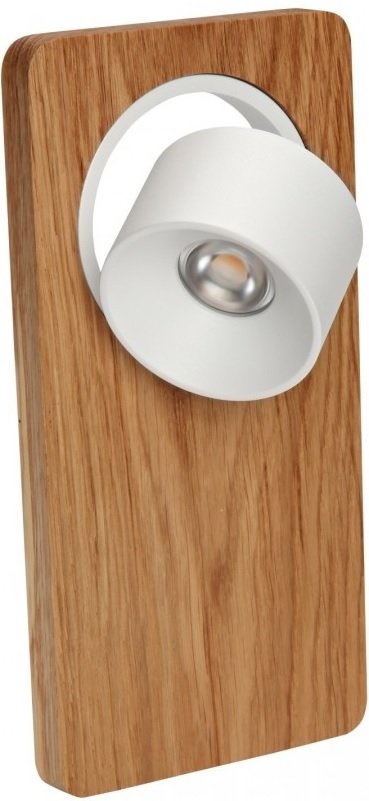 Levně LL 7974 Nástěnné svítidlo Beebo dřevo / bílá LED 5W 3000K - LINEA LIGHT
