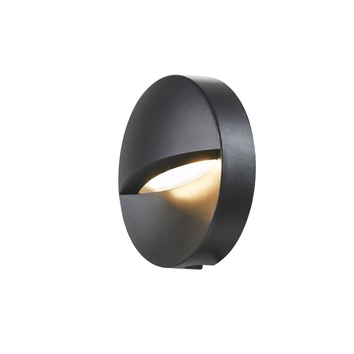 LA 1002868 DOWNUNDER OUT round WL, Outdoor, nástěnné vestavné LED svítidlo, antracitové, 3000K - BIG WHITE (SLV)