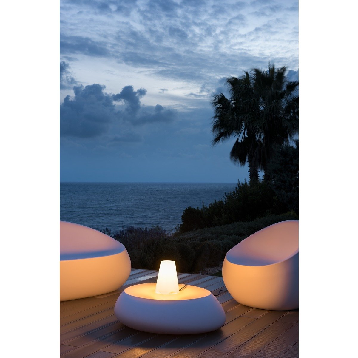 LA 1001778 KIROCONE TL venkovní stolní lampa, E27, IP44, bílá, max. 60W - BIG WHITE (SLV) (obrázek 3)