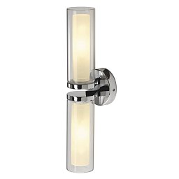 Nástěnné svítidlo WL 106 zdvojené sklo, chrom 2xE14 - BIG WHITE (SLV) Obrázek pro produkt Nástěnné svítidlo WL 106 zdvojené sklo, chrom 2xE14 - BIG WHITE (SLV)