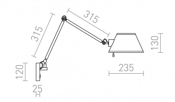 RED R13282 MONTANA nástěnná bílá/černá chrom 230V E27 28W - RED - DESIGN RENDL (obrázek 6)