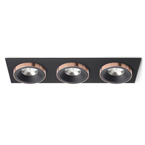 Levně RED R13264 SHARM SQ III zápustná černá/černá měď 230V LED 3x10W 24° 3000K - RED - DESIGN RENDL