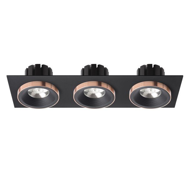 RED R13264 SHARM SQ III zápustná černá/černá měď 230V LED 3x10W 24° 3000K - RED - DESIGN RENDL (obrázek 2)