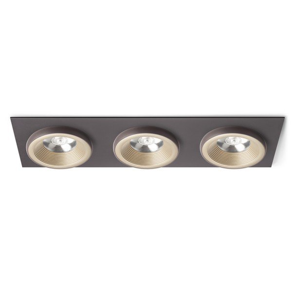Levně RED R13261 SHARM SQ III zápustná perleťová zlatá/hnědá 230V LED 3x10W 24° 3000K - RED - DESIGN RENDL