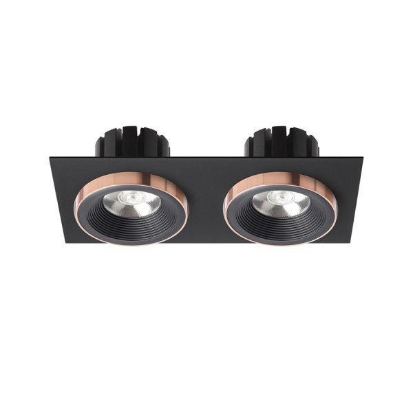 RED R13259 SHARM SQ II zápustná černá/černá měď 230V LED 2x10W 24° 3000K - RED - DESIGN RENDL (obrázek 2)