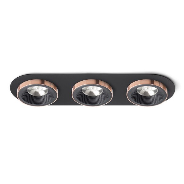 Levně RED R13249 SHARM R III zápustná černá/černá měď 230V LED 3x10W 24° 3000K - RED - DESIGN RENDL