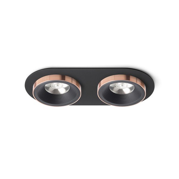 Levně RED R13244 SHARM R II zápustná černá/černá měď 230V LED 2x10W 24° 3000K - RED - DESIGN RENDL