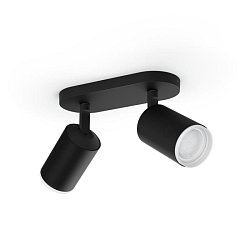 Obrázek pro produkt Hue Fugato Bluetooth SVÍTIDLO BODOVÉ 2xGU10 5,7W 350lm 2000-6500K, černá - PHILIPS HUE (915005761401)