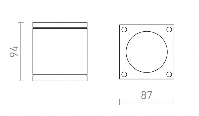 RED R13511 RODGE stropní antracitová 230V GU10 35W IP54 - RED - DESIGN RENDL (obrázek 4)
