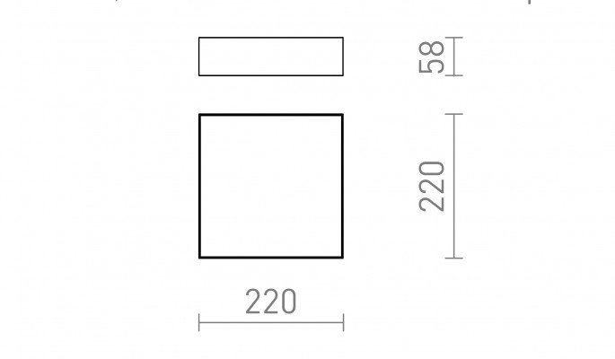 RED R13487 LARISA SQ 22 stropní bílá 230V LED 20W 3000K - RED - DESIGN RENDL (obrázek 5)