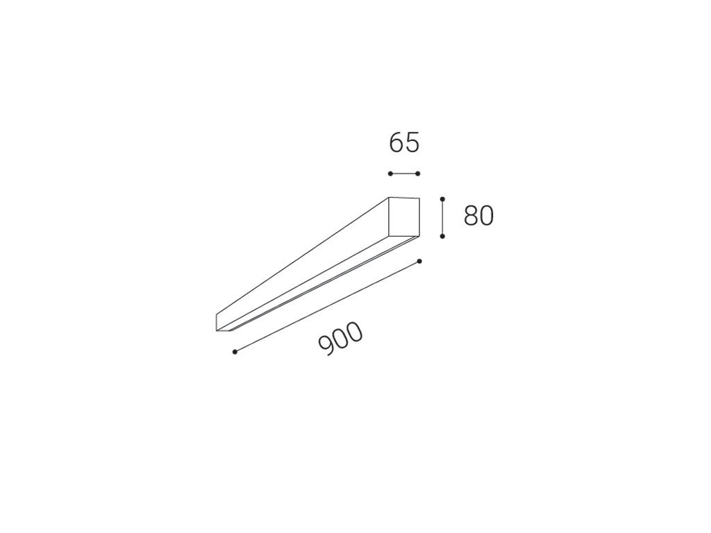 LED2 1310153D LED2 LINO 90 P, B DALI/PUSH - stmívatelné - LED2 Lighting (obrázek 2)