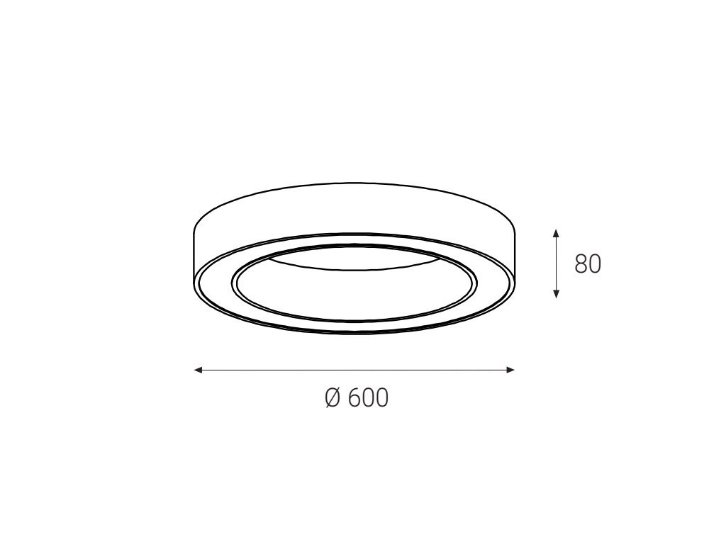 LED2 1270551D LED2 SATURN 60, W 50W 2CCT 3000K/4000K - DALI/PUSH - stmívatelné - LED2 Lighting (obrázek 2)
