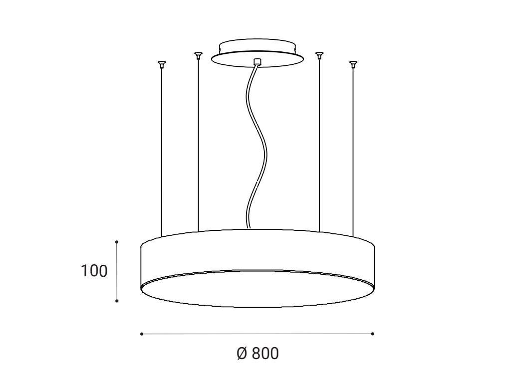 LED2 3271453D LED2 MONO 80 P-Z, B 100W 2CCT 3000K/4000K - DALI/PUSH - stmívatelné - LED2 Lighting (obrázek 2)