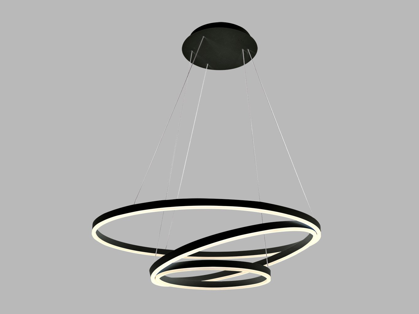 LED2 3271133D LED2 Závěsné svítidlo CIRCLE 3 P-Z, B DALI/PUSH DIM 136W 3000K černá - LED2 Lighting