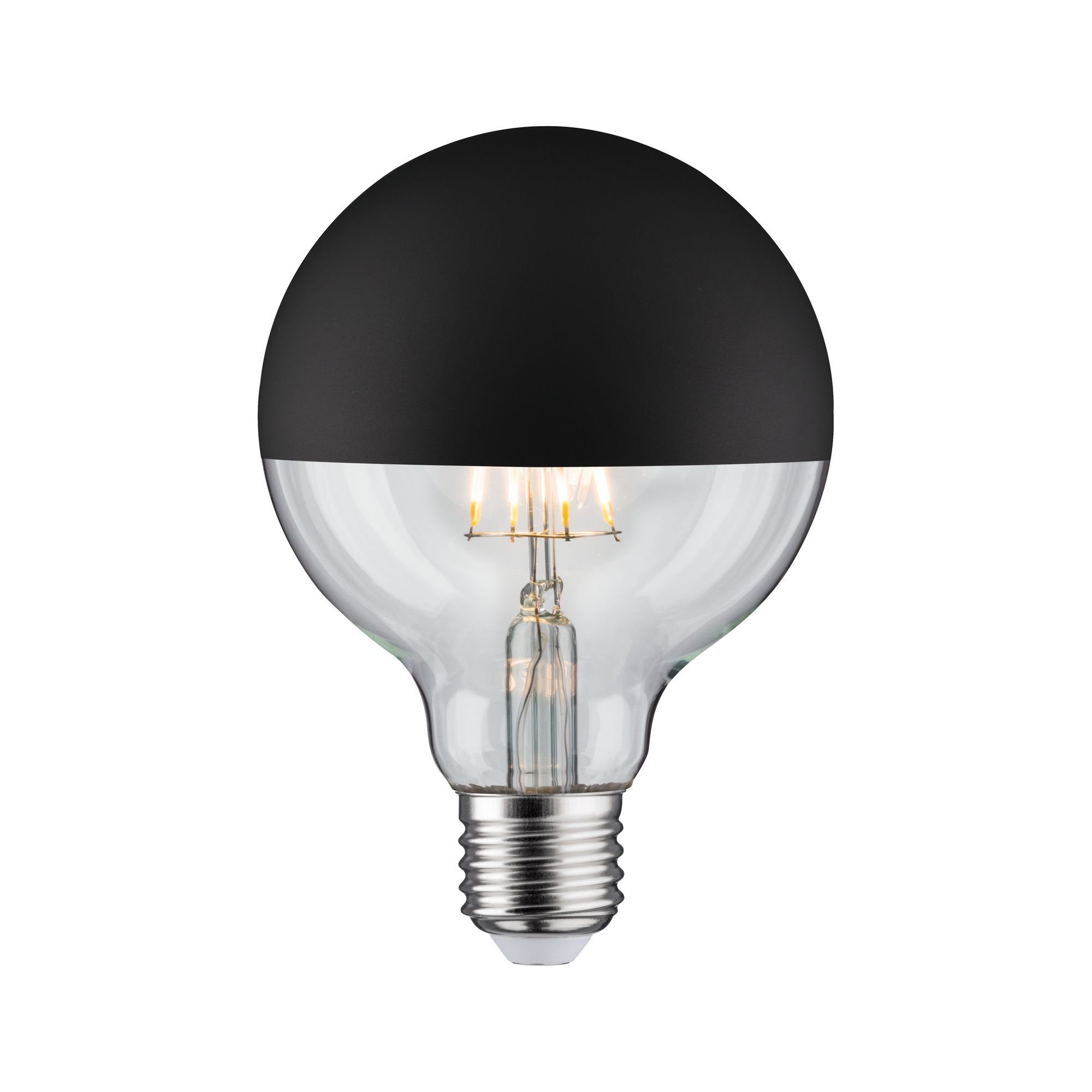 P 28676 LED Globe 6,5 W E27 zrcadlový svrchlík černá mat teplá bílá stmívatelné - PAULMANN