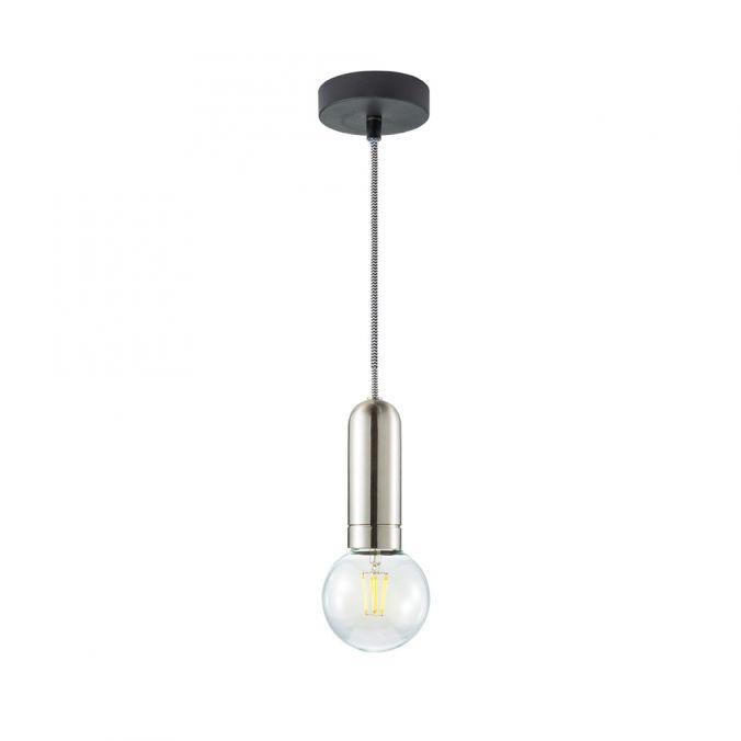 LD 14775-55 TURN ME Závěsné svítidlo v barvě oceli pro E27 filament žárovku do 60 W v industriálním stylu - LEUCHTEN DIREKT / JUST LIGHT – JUSTLIGHT