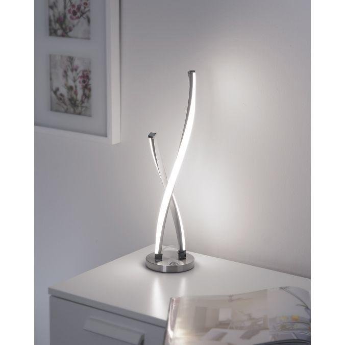 PN 9141-55 POLINA LED stolní lampa barva ocel v zakřiveném designu 3000K - PAUL NEUHAUS (obrázek 2)