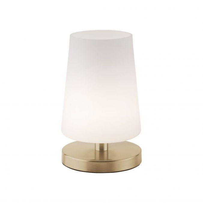 PN 4146-60 SONJA LED stolní lampa v matné mosazi s decentním podlouhlým stínítkem na lampu 3000K - PAUL NEUHAUS