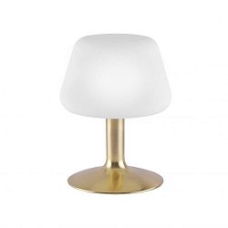 Obrázek pro produkt TILL LED stolní lampa v matné mosazi a stínítkem z opálového skla, teplá bílá barva vč. dotykového stmívání 3000K - PAUL NEUHAUS