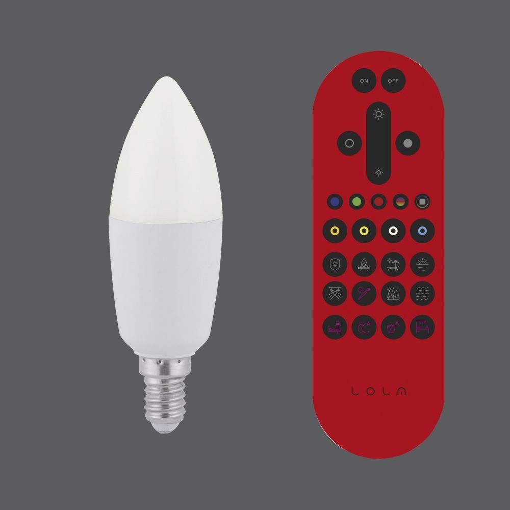 LD 08203-1 LOLAsmart - BULB LED žárovka, RGB+W, Smart Home, E14 MEDION RGB+2700-5000K - LEUCHTEN DIREKT / JUST LIGHT (obrázek 4)