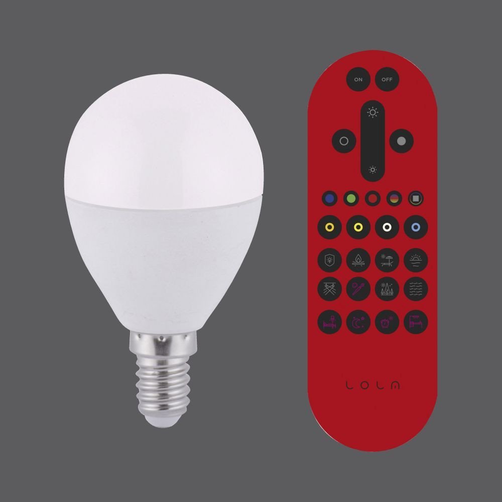 LD 08202-1 LOLAsmart - BULB LED žárovka RGB+W Smart Home E14 MEDION RGB+2700-5000K - LEUCHTEN DIREKT / JUST LIGHT (obrázek 4)