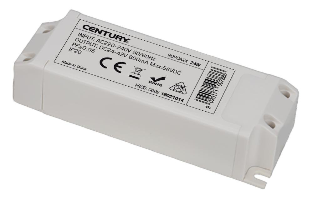CEN RDPQA24 LED DRIVER náhradní na 24W IP20 100-240VAC. - CENTURY