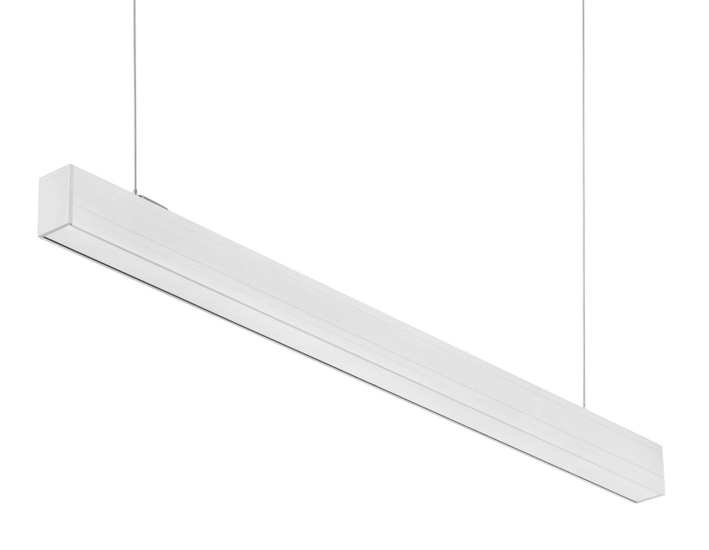 CEN LNK-321240 LED liniové svítidlo LINKY závěsné MICROPRISMA 32W, 3200lm,4000K,Ra80, UGR19, 90d, IP20 ,1131x50x75mm, včetně 2ks závěsů 1,5m - CENTURY