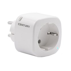 Obrázek pro produkt Zástrčka-Zásuvka SMART 16A-220-240V-IP20 ovládaná SMARTPHONEM přes WIFI nebo hlasem. Možnost zapnutí nebo vypnutí spotřebičů. Tuya WiFi - CENTURY