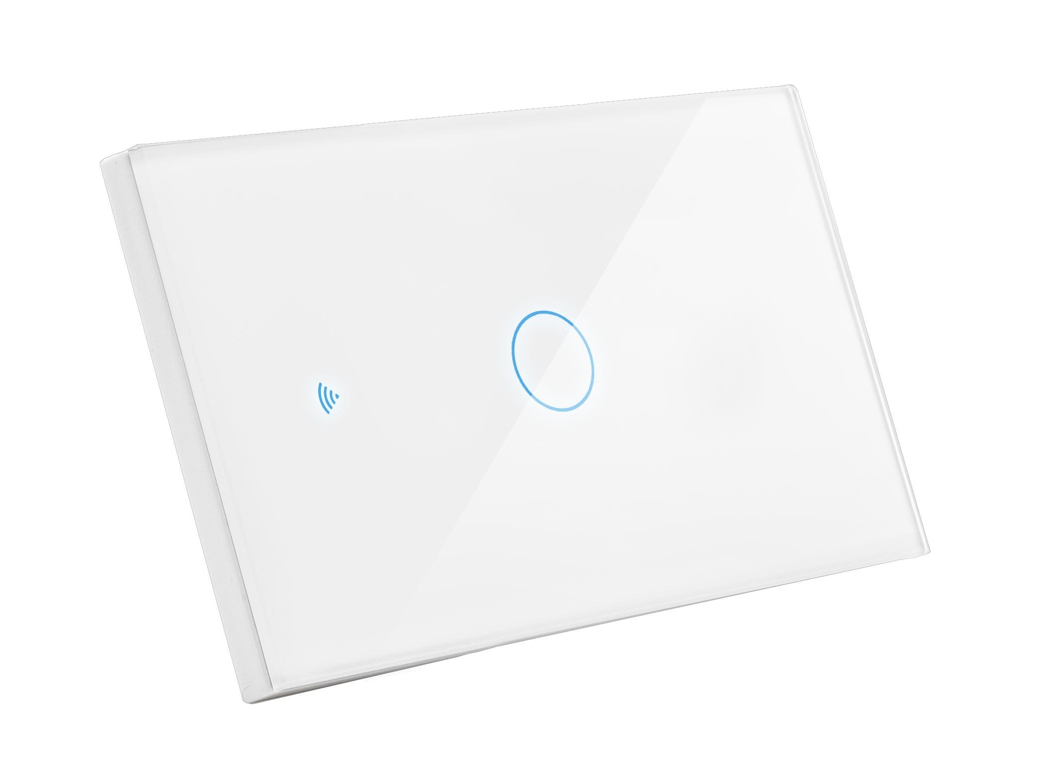 CEN SWSMA-1 Přepínač SMART zapuštěný Jednoduchý-5A-220-240V-IP20 ovládaný SMARTPHONEM přes WIFI nebo hlasem. Vhodný do instalční krabice BTICINO 503E 3 moduly. Tuya WiFi - CENTURY