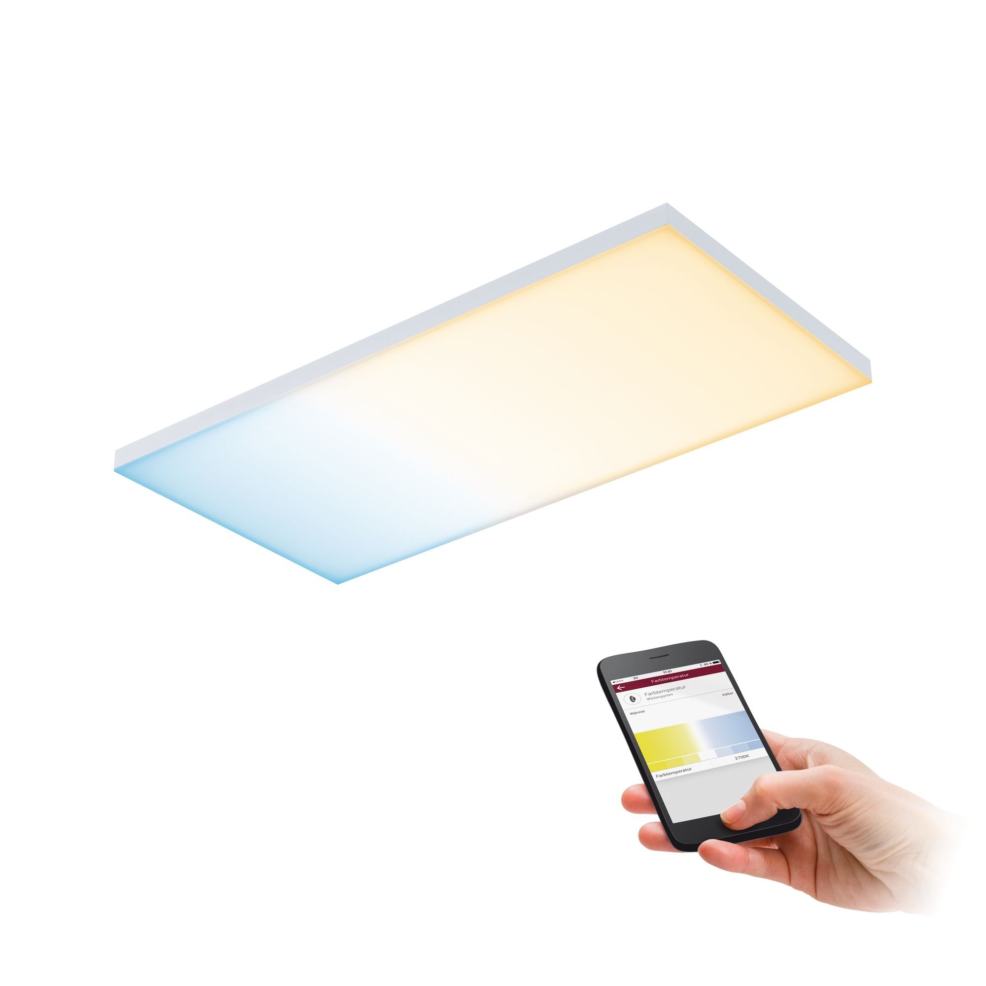 P 79827 LED Panel SmartHome Zigbee Velora měnitelná bílá 595x295mm 15,5W 2.700K - PAULMANN