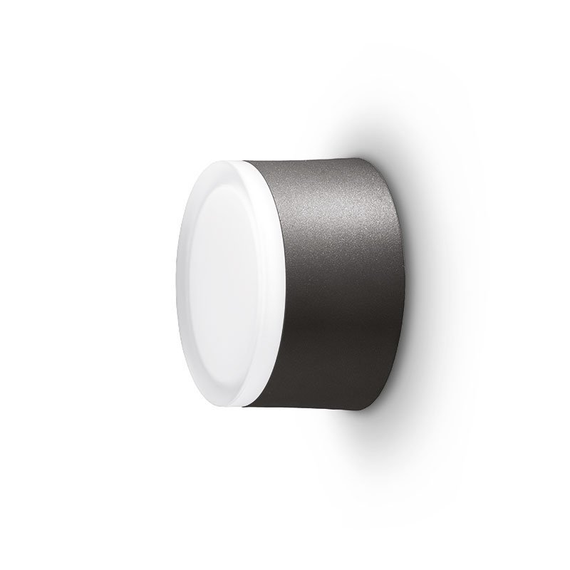 Levně LND FG60POSDHB10L Nástěnné svítidlo FOG 125 medium 3000K antracit / satin sklo - LANDA